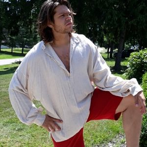 Civil war era cotton and wood shirt